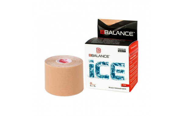 Кинезио тейп BBalance ICE 5x500 см Бежевый 600_380