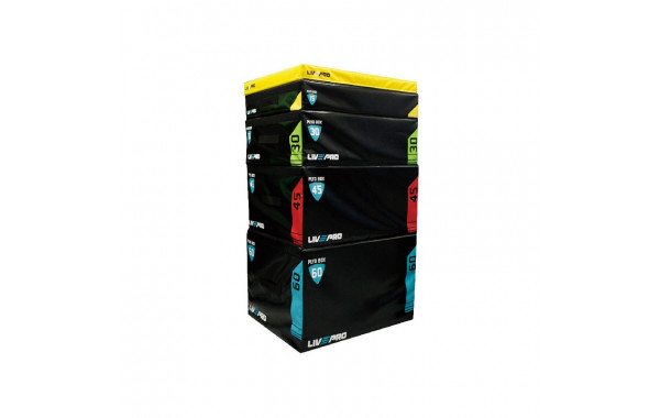 Плиометрический бокс Live Pro Soft Plyometric Box LP8151-S 91,4x76,2x15,2 см, черный\желтый 600_380