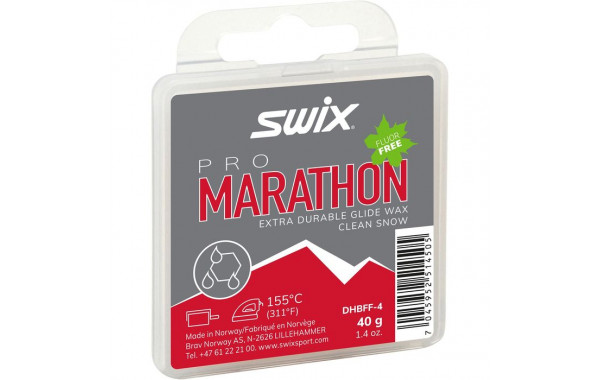 Парафин углеводородный Swix DHBFF-4 Marathon Black (Универсальная) 40 г. 600_380