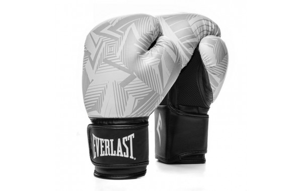 Перчатки тренировочные Everlast Spark 10oz бел/гео. 600_380