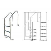Лестница для бассейнов серии L L203 ПТК Спорт 021-0536