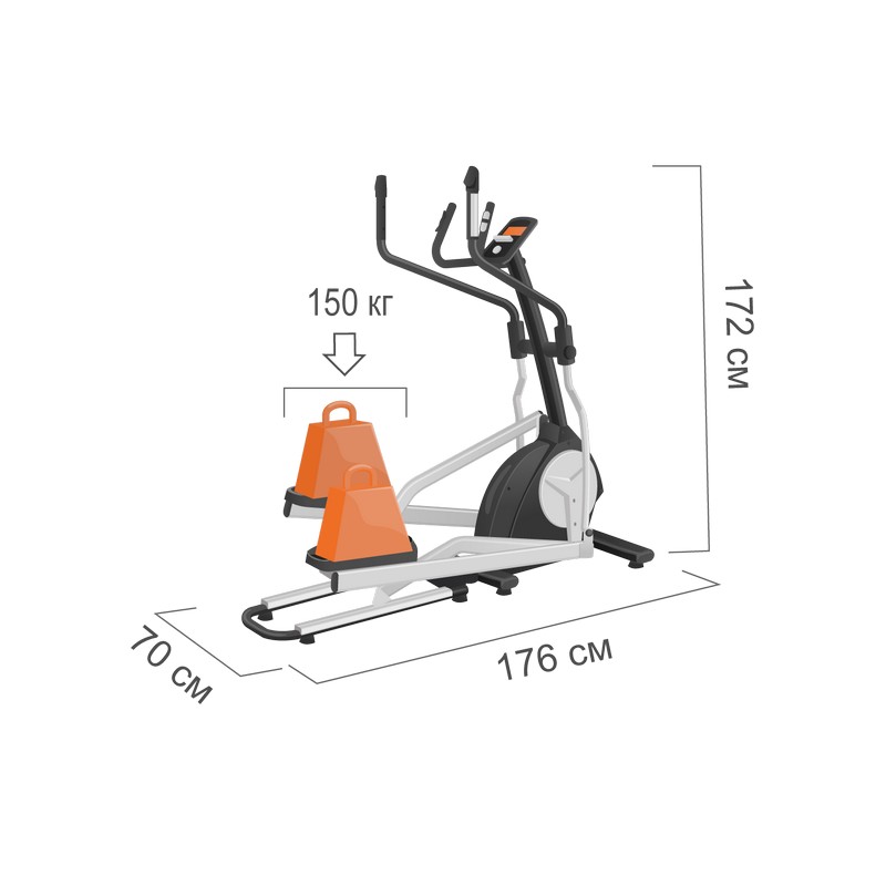 Эллиптический тренажер Proxima Maximus iPRO FE-656-A-21 800_800