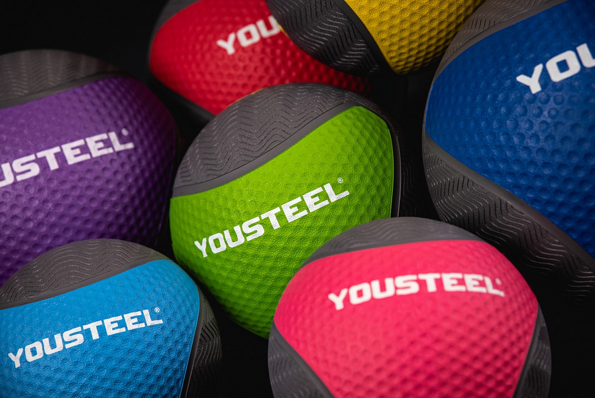 Медицинбол резиновый 10KG YouSteel 28,6см 1197_800