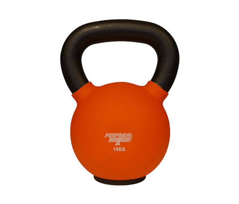 Обрезиненная гиря 16 кг Perform Better Neoprene Kettlebell 8938 красный 936_800