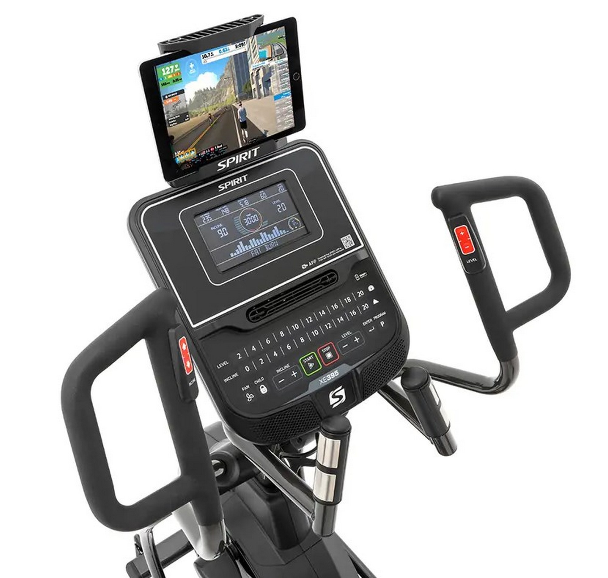 Эллиптический тренажер Spirit Fitness XE395BL Black 2000_1901