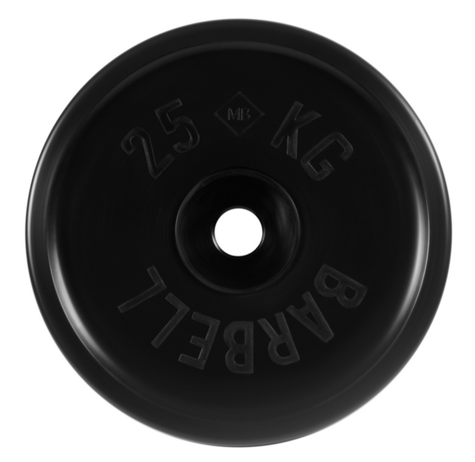 Диск олимпийский d51мм евро-классик MB Barbell MB-PltBE-25 25 кг черный 977_950